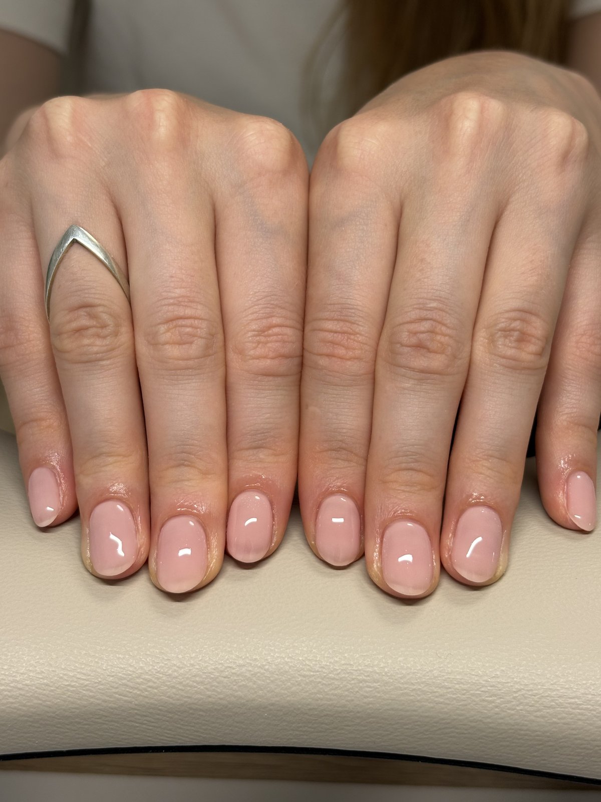 Sheer Milky Pink on Natural Nails | Minimal One-Colour Design in Tokyo