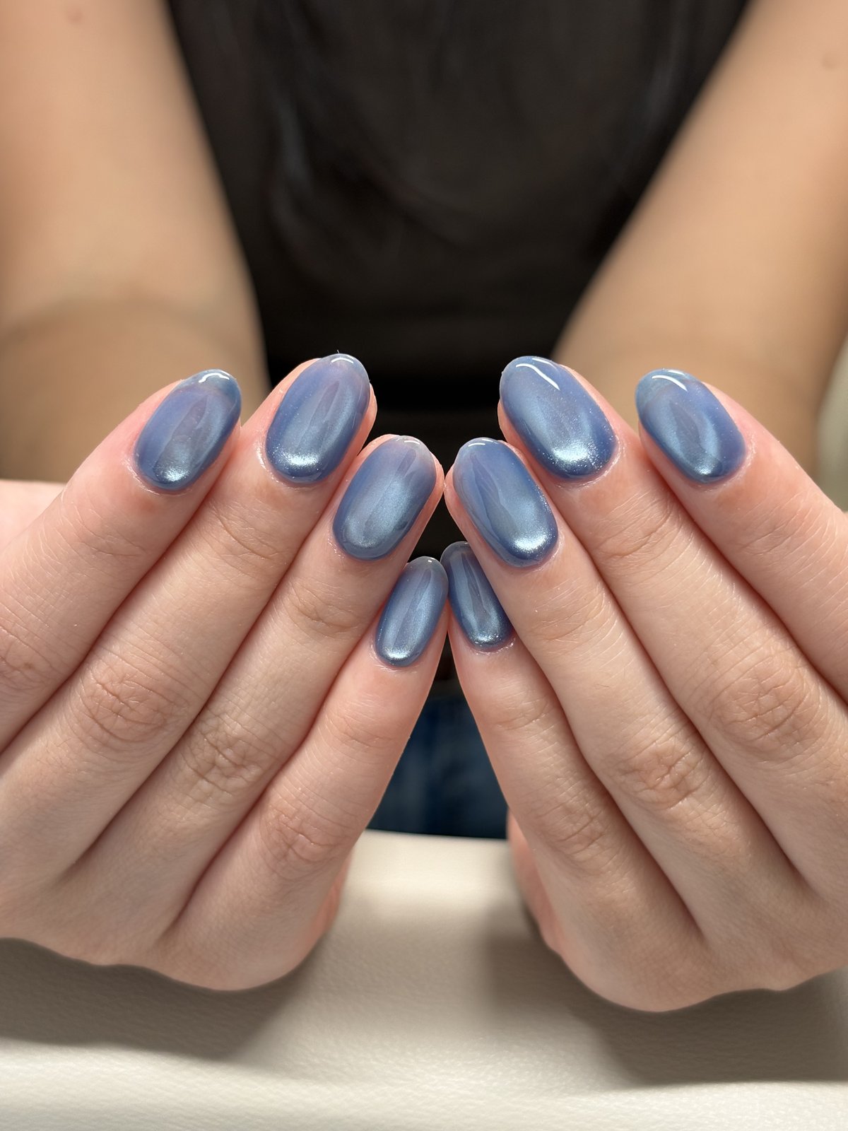 Steel Blue Chrome | One-Colour Mirror Nails in Tokyo