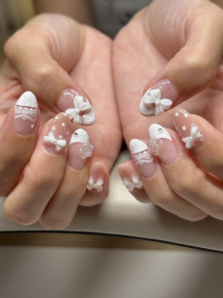Full Design Custom nails at lull. Harajuku