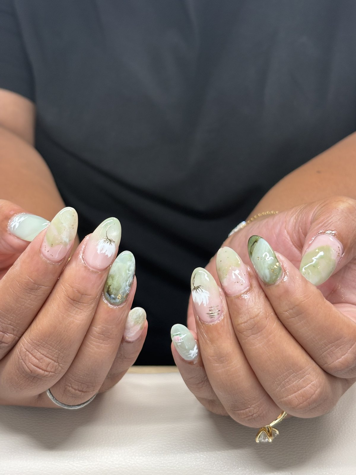 Soft Neutral Fill-In with a Fresh Finish - nail design by lull., Harajuku Tokyo