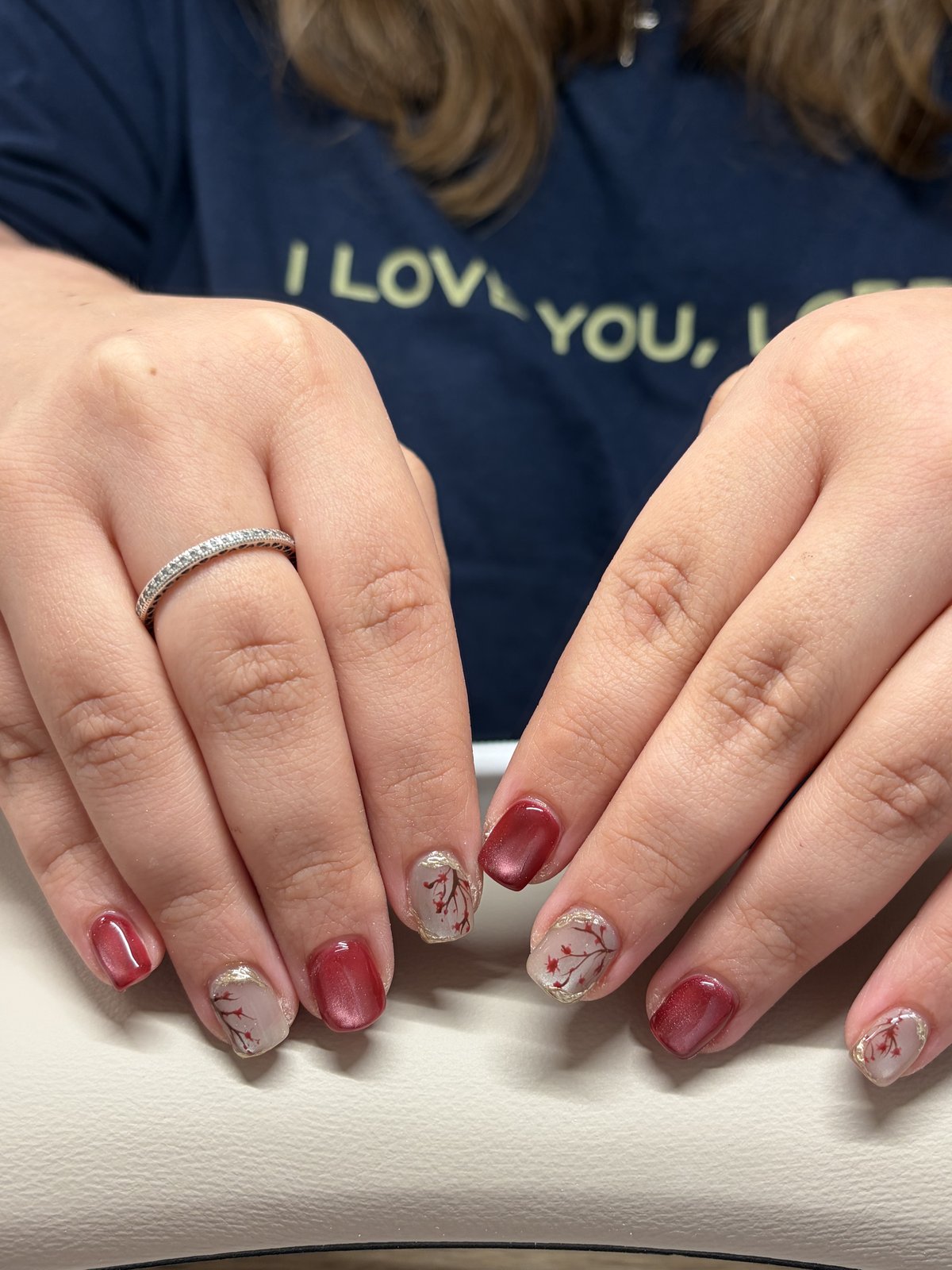 Accent Nails on a Few Fingers | Fill-In Gel Design in Harajuku