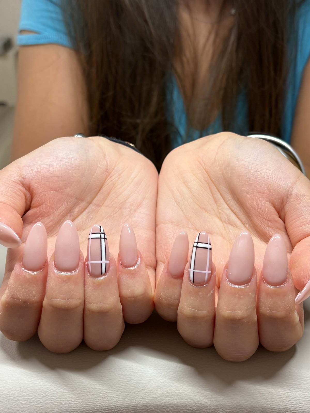 Soft Nude Extensions with a Grown-Up Finish - nail design by lull., Harajuku Tokyo