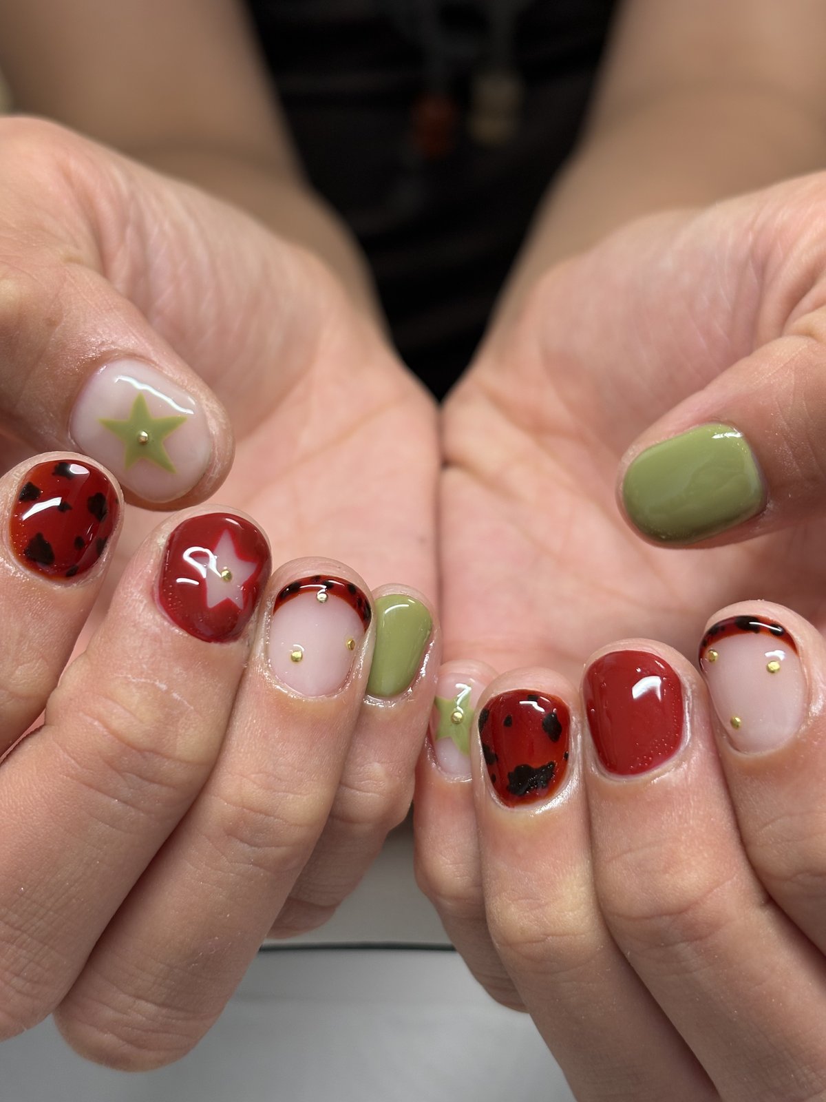 Soft Neutral Gel on Naturally Short Nails - nail design by lull., Harajuku Tokyo