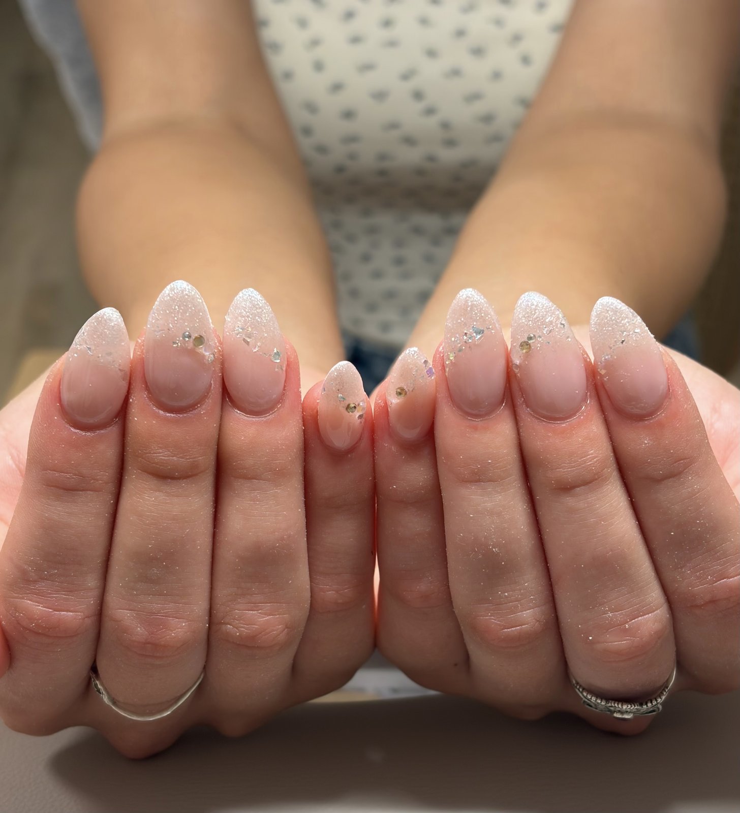 Simple Sparkle on Ten Extensions | Gel Nail Extensions in Harajuku
