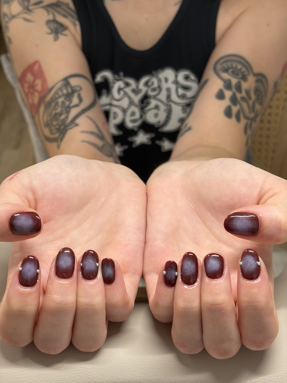 Custom-Mixed Gel Shade, Blended On the Spot - nail design by lull., Harajuku Tokyo