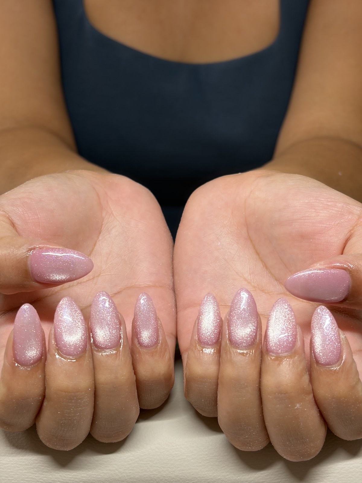 Cat-Eye Shimmer Across a Ten-Nail Full Set - nail design by lull., Harajuku Tokyo