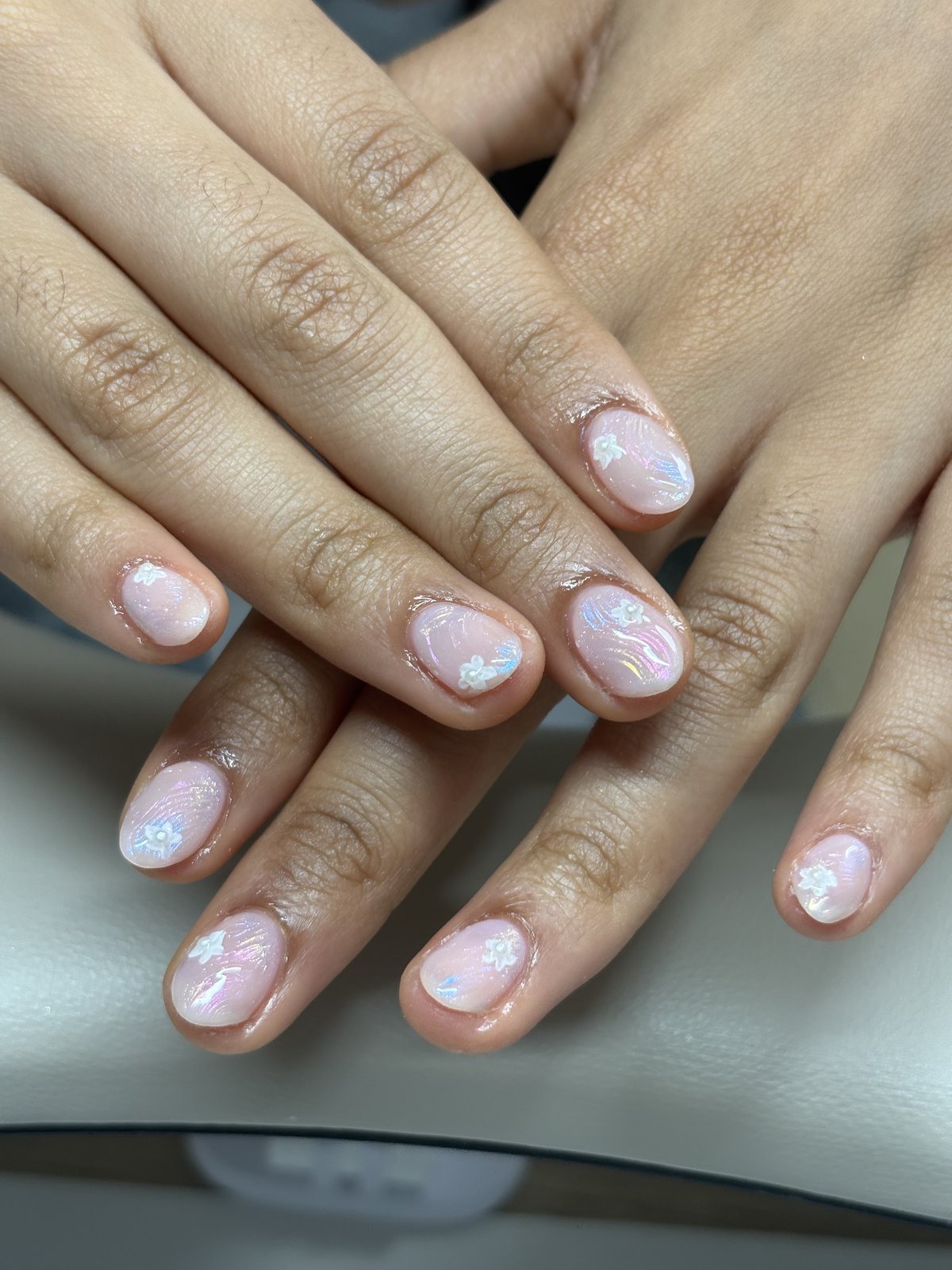 Two Sculpted Extensions and a Full-Nail Design on Natural Nails - nail design by lull., Harajuku Tokyo