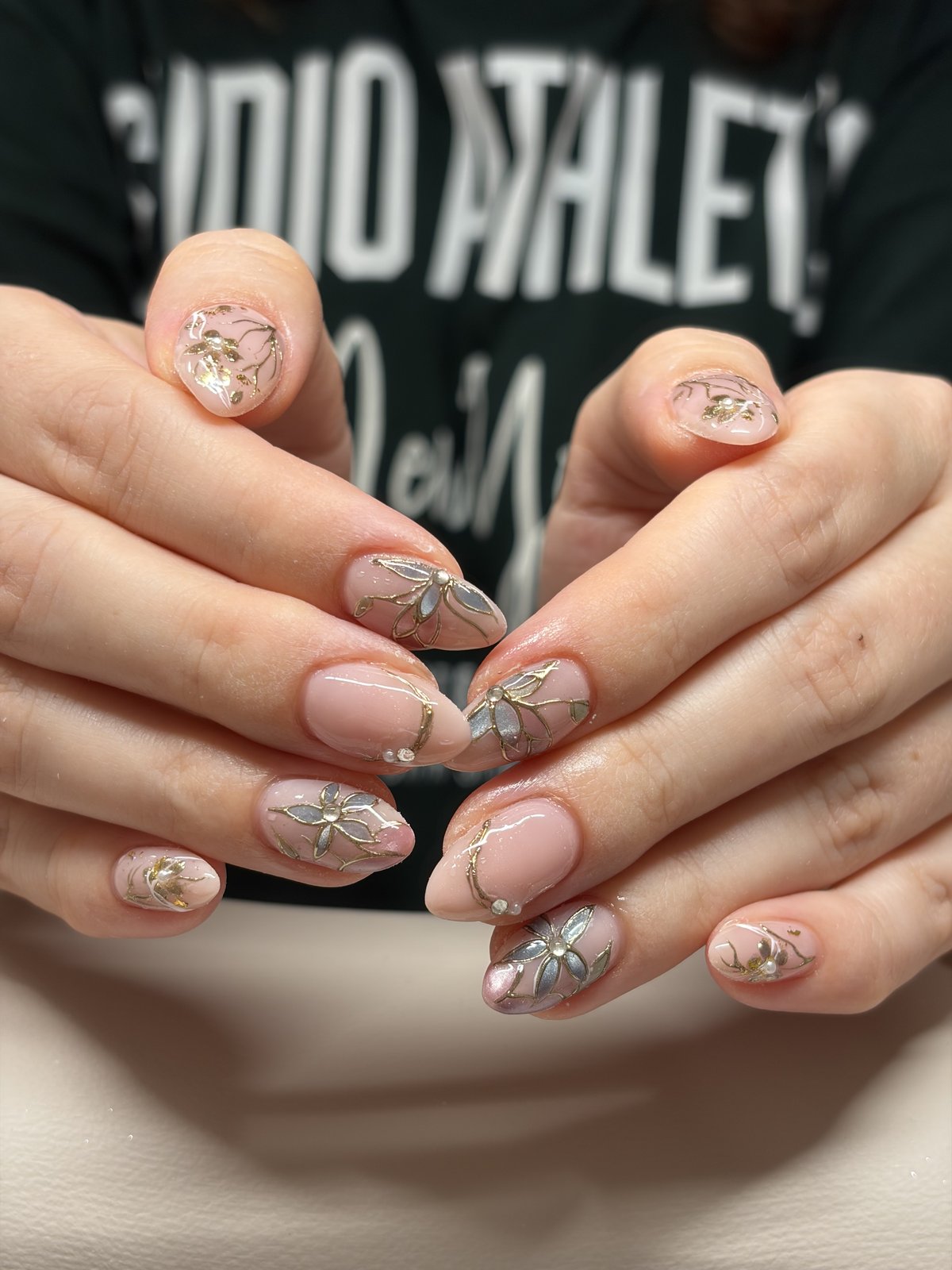Three Inspiration Images Blended into One Set | Custom Nail Art in Harajuku