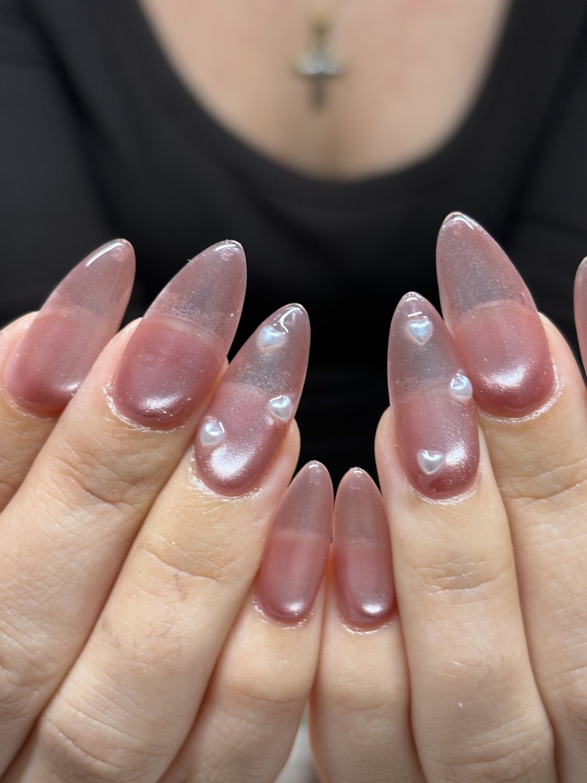 Single-Color Magnetic Gel with Four Charms | Magnetic Nails in Harajuku
