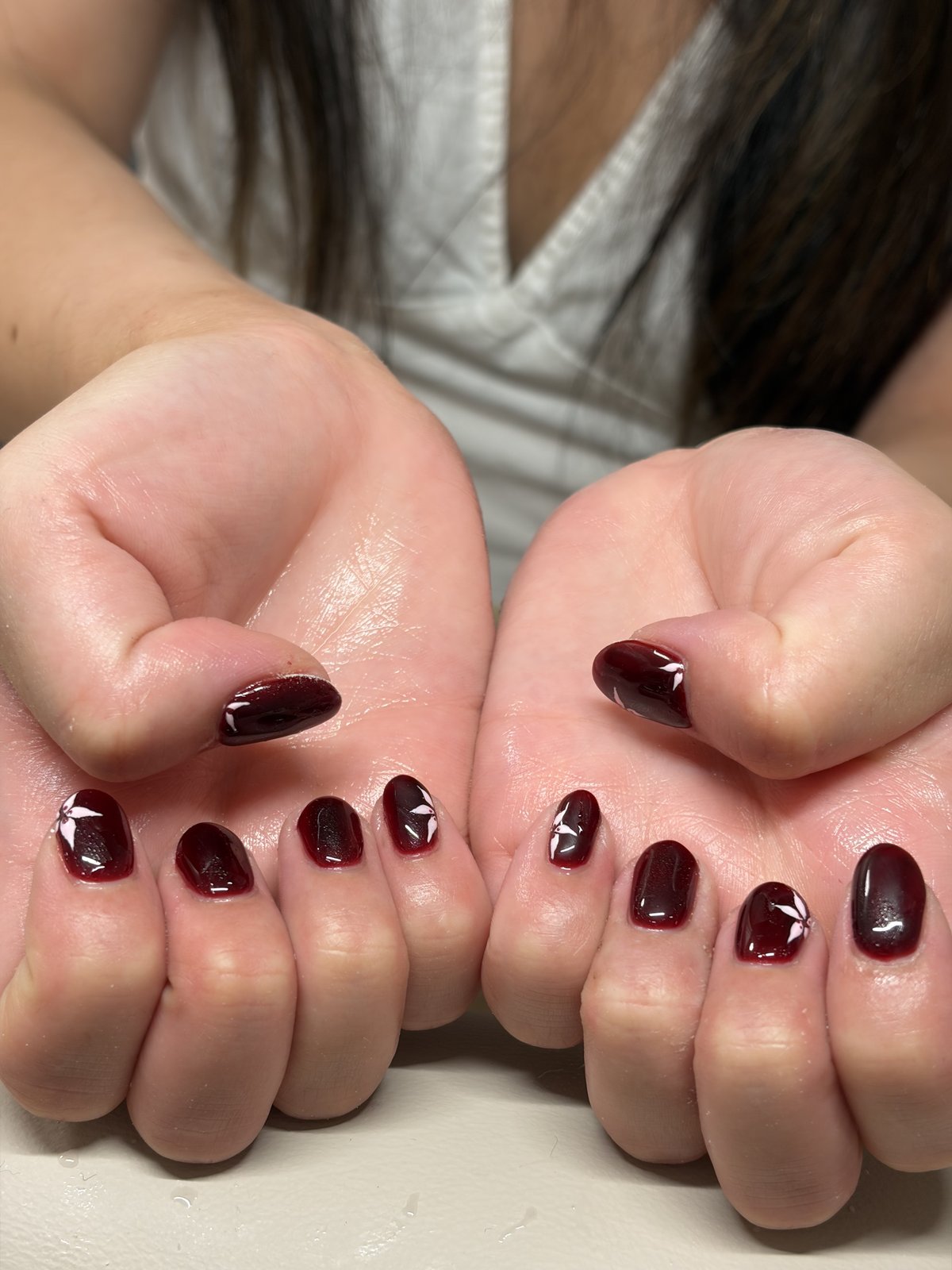 Art on a Few Chosen Nails, Built Straight onto Bare Nails - nail design by lull., Harajuku Tokyo