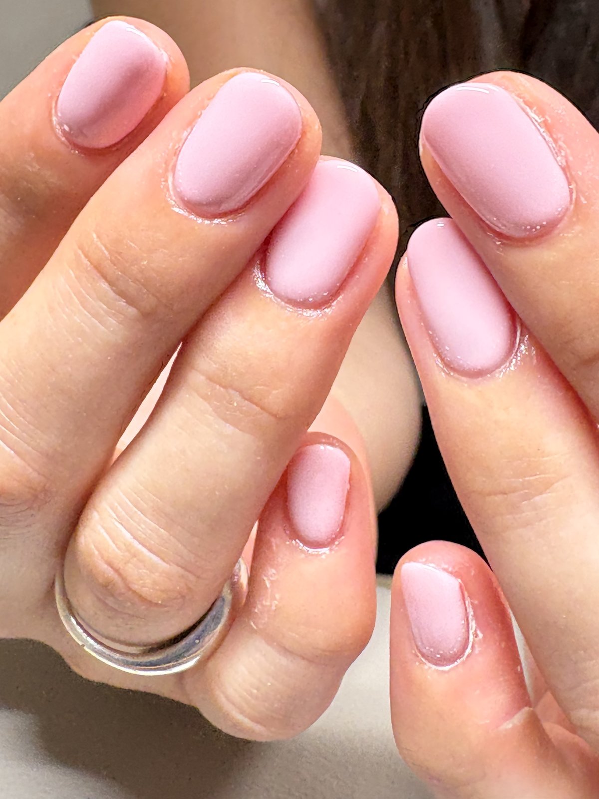A Smooth One-Shade Gel Finish After a Soft Gel Removal - nail design by lull., Harajuku Tokyo