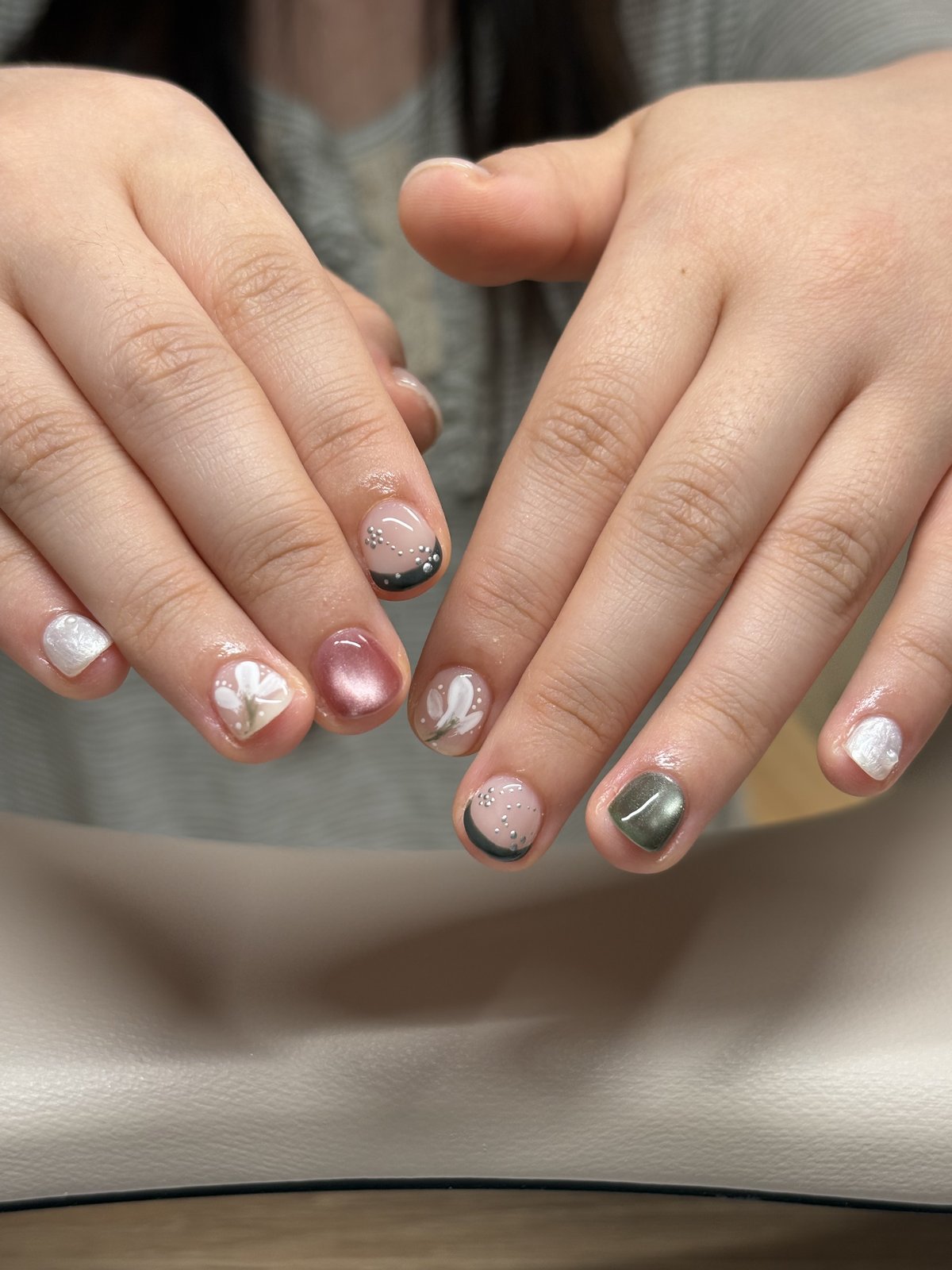 Gel Design on Bare Natural Nails - nail design by lull., Harajuku Tokyo