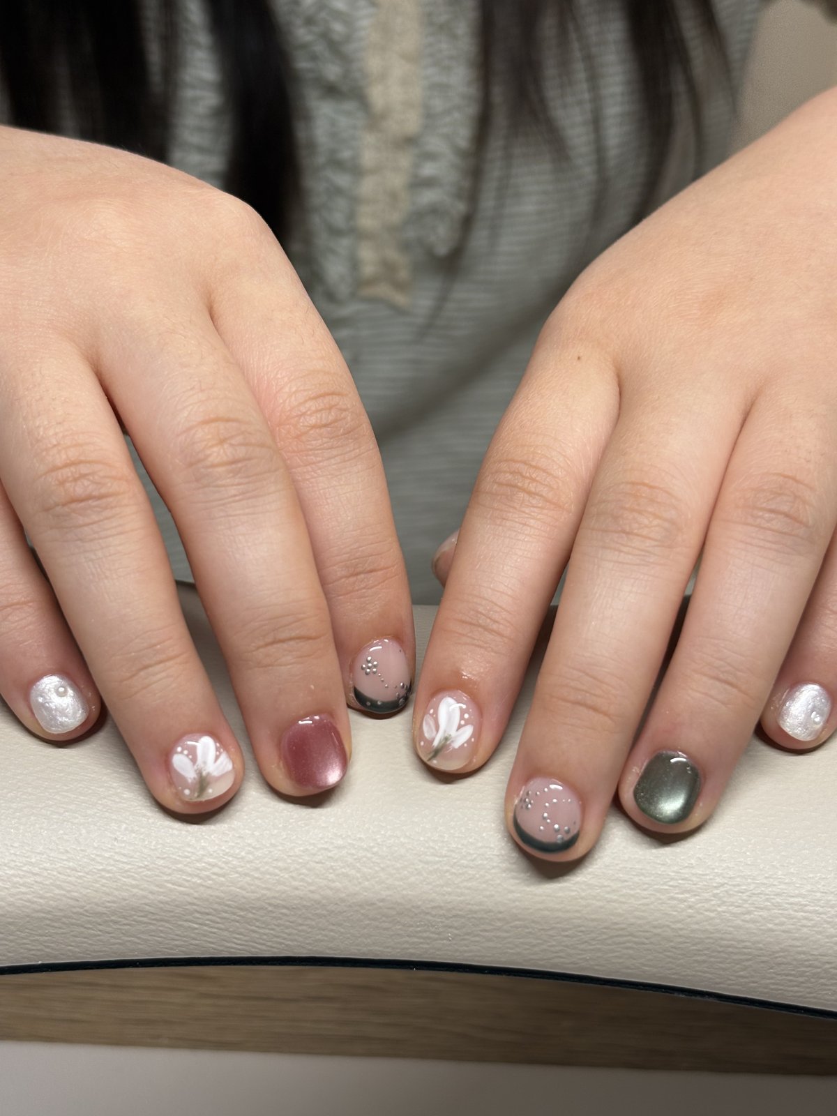 Gel Design on Bare Natural Nails - nail design by lull., Harajuku Tokyo