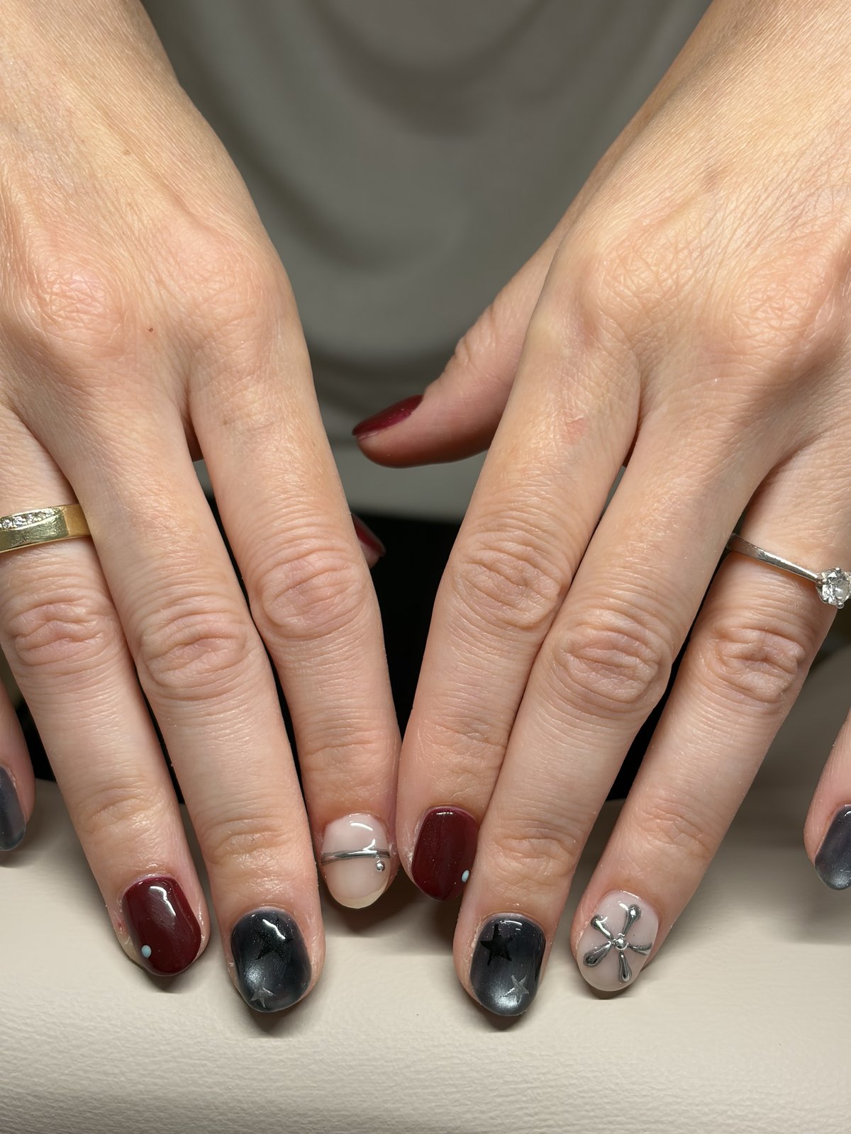 Accent Nails on Bare Natural Nails | Gel Nail Art in Harajuku