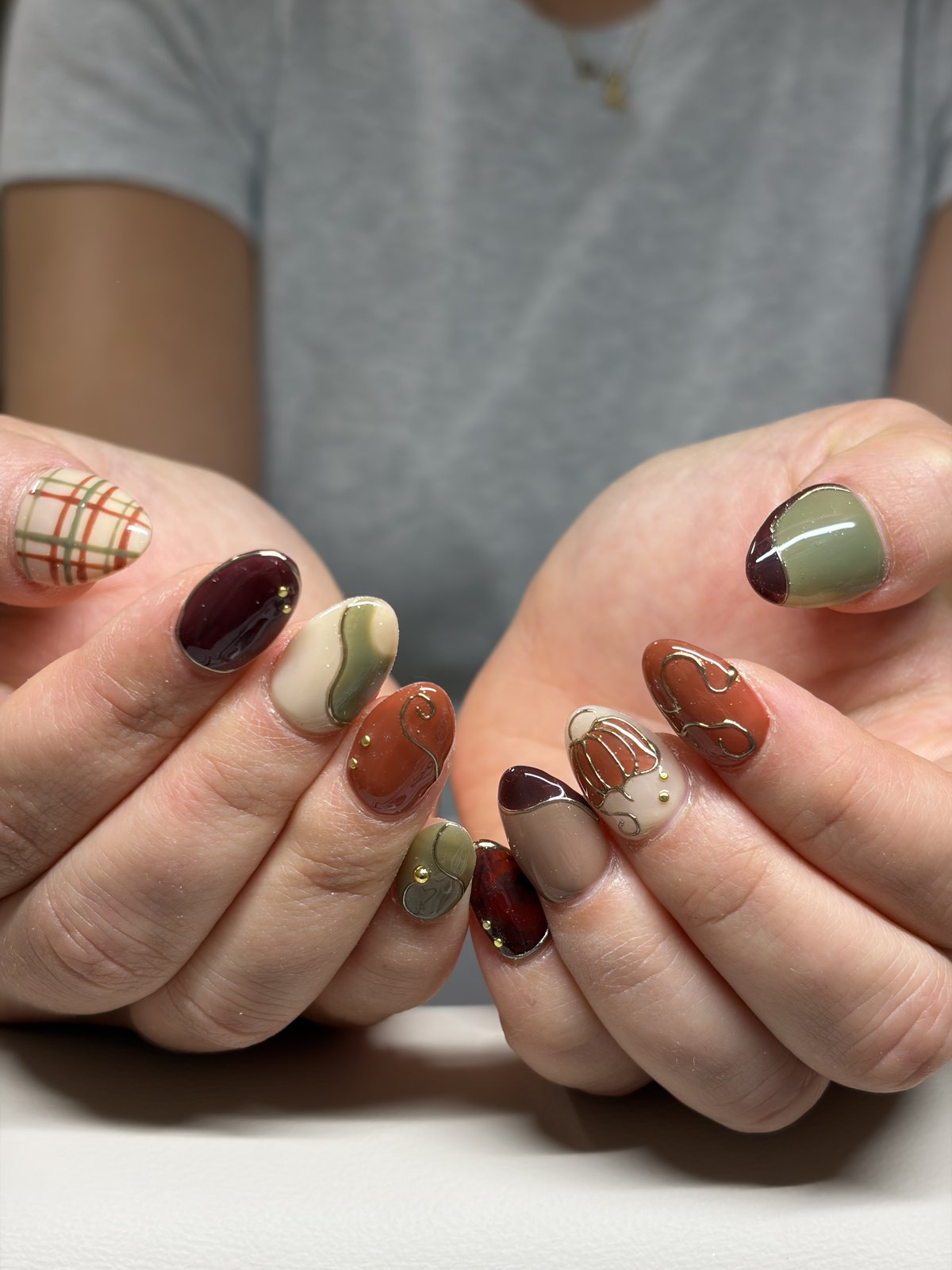 Ten Sculpted Extensions on Bare Nails - nail design by lull., Harajuku Tokyo