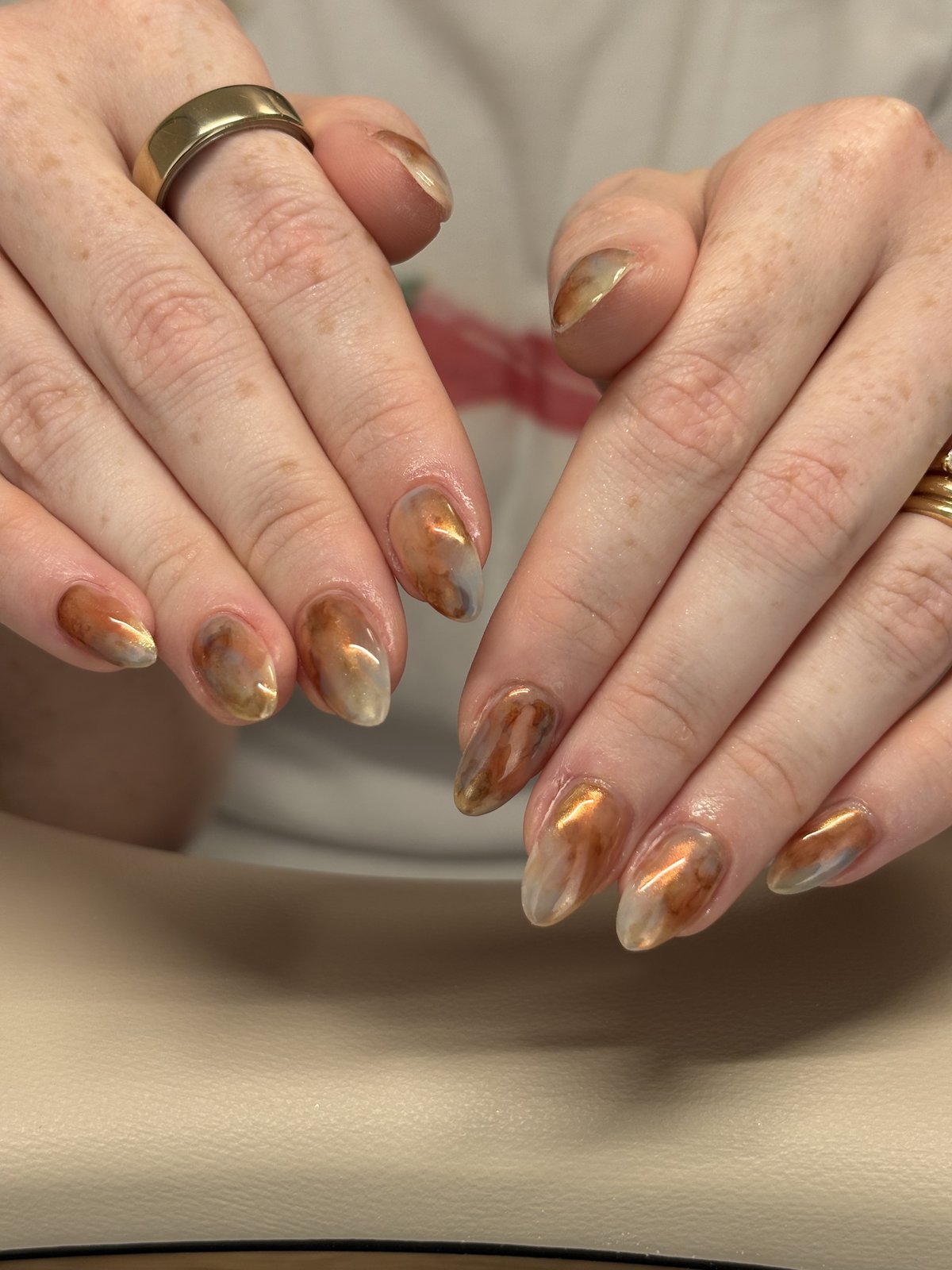 Custom Art Rebuilt on a Fill-In Base - nail design by lull., Harajuku Tokyo