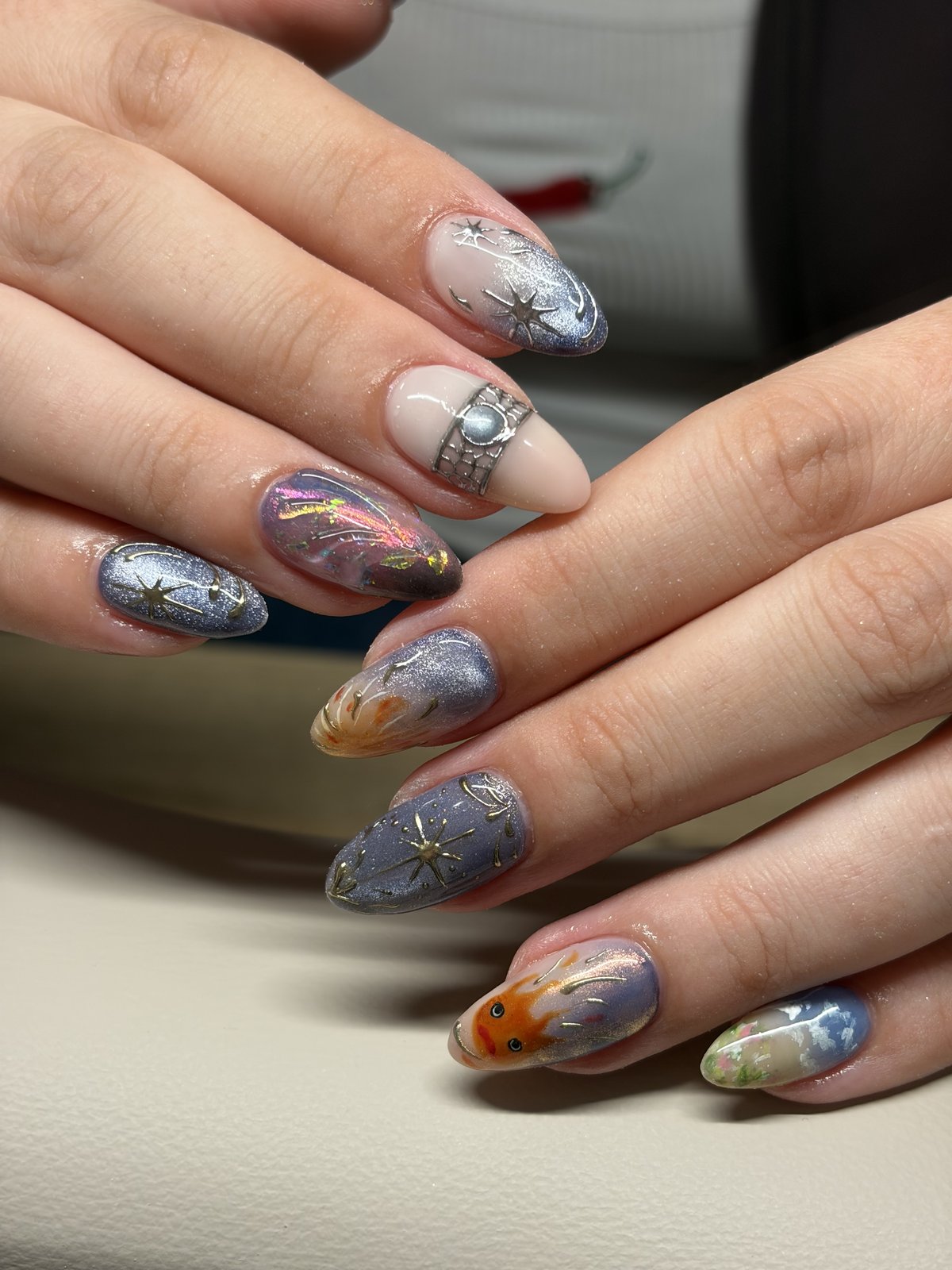 Fill-In Base with a Single Extension - nail design by lull., Harajuku Tokyo