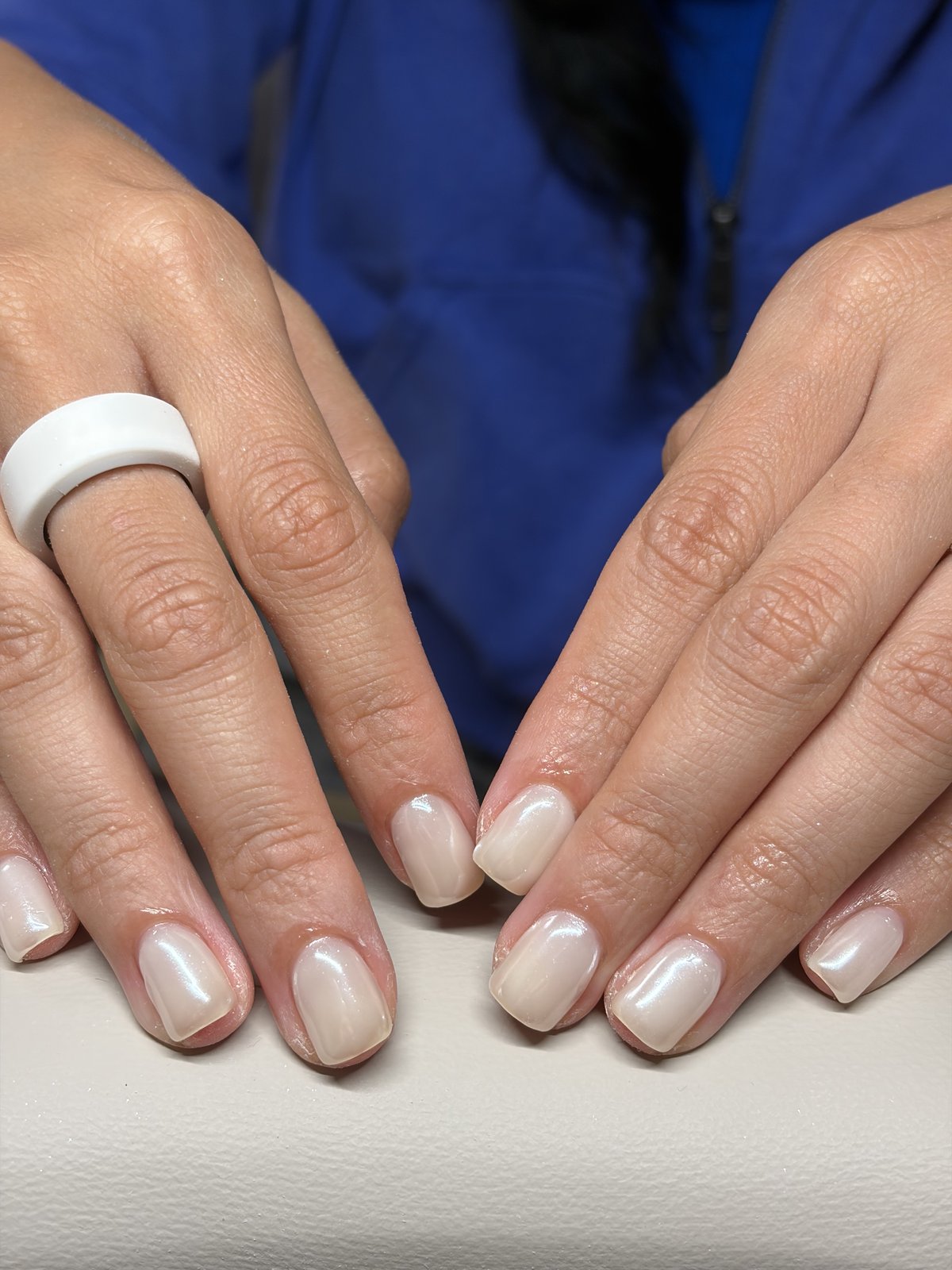 Mirror-Finish Chrome on Short, Natural-Length Nails - nail design by lull., Harajuku Tokyo