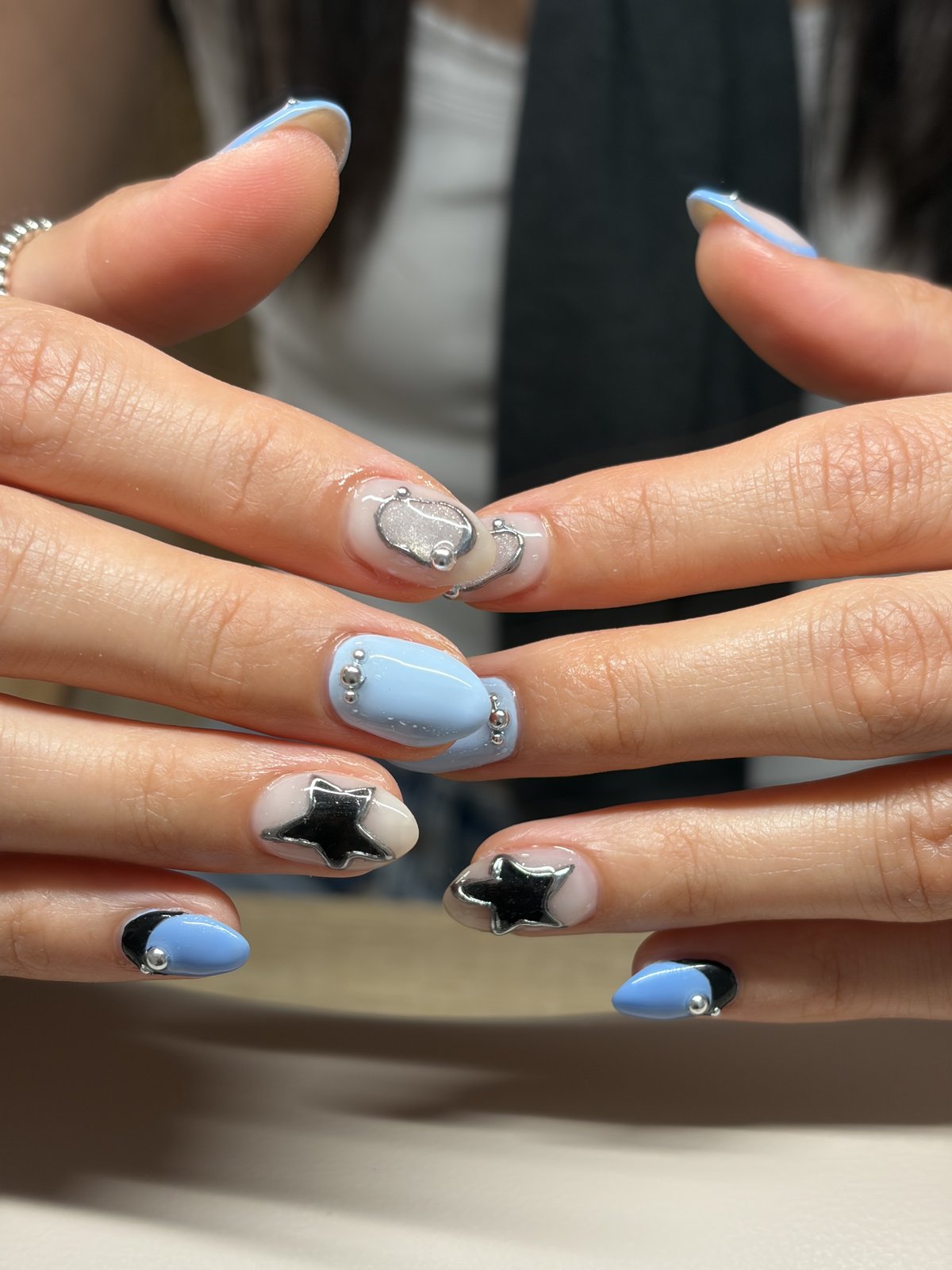 Custom Art Built on a Fill-In Base | Gel Nail Design in Harajuku
