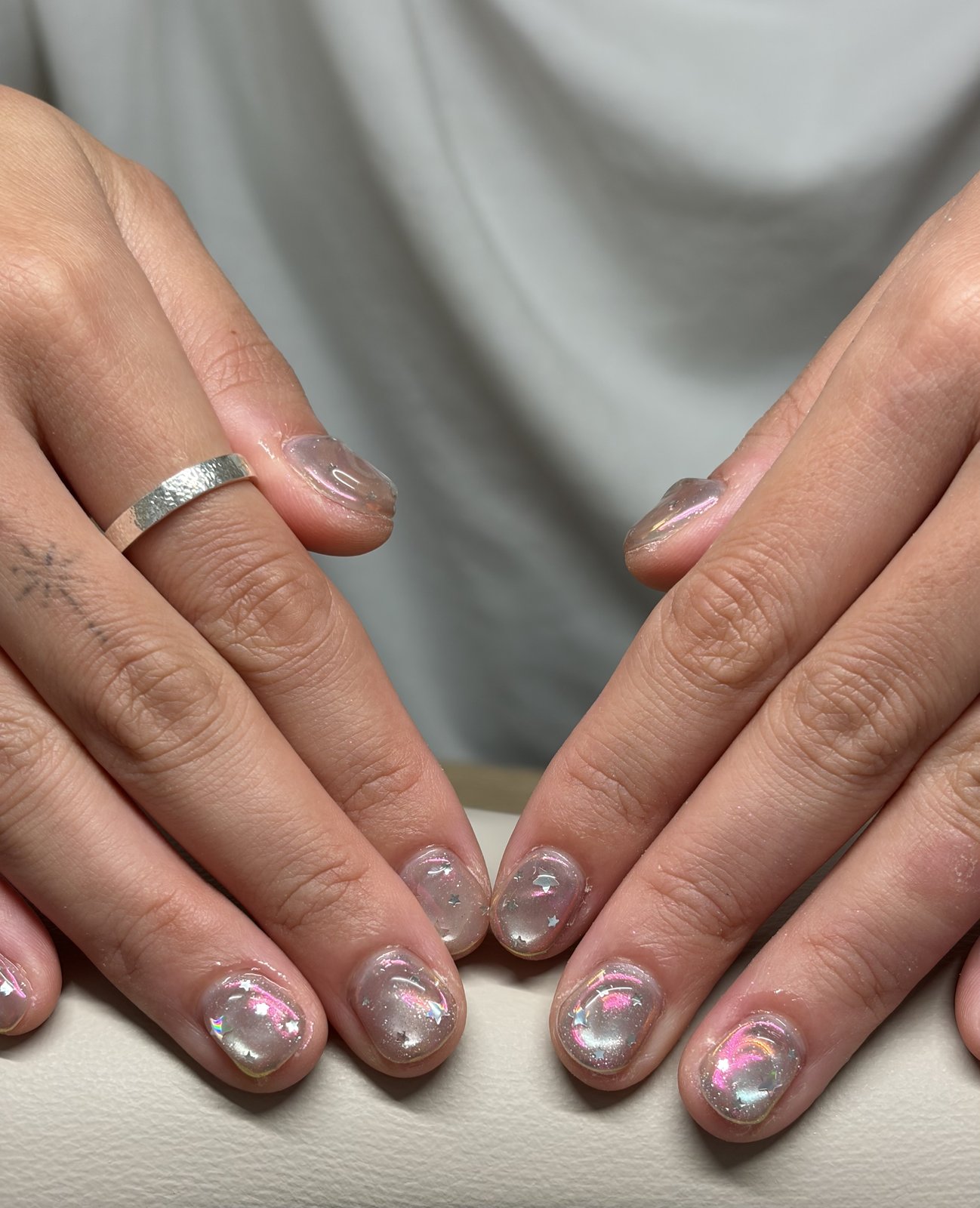 Fresh Gel Built on Bare Nails, Designed Finger by Finger | Full Design Nails in Harajuku